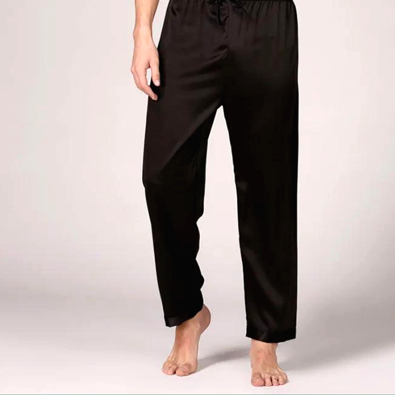 Pantalon Pyjama Homme Satin Lisse Uni 2