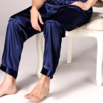 Pantalon Pyjama Homme Satin Lisse Uni 4