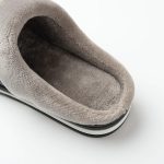 Pantoufle Homme Polaire Cuir Noir Ombre