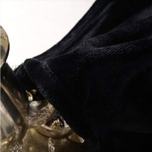 Plaid Noir Polaire Cocooning Tenebre 4