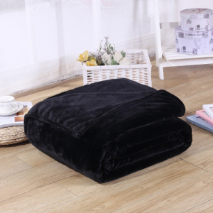 Plaid Noir Polaire Cocooning Tenebre 5
