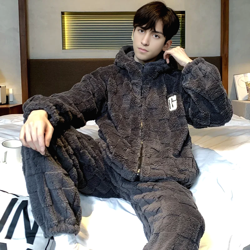 Pyjama Homme Capuche Nuit Polaire