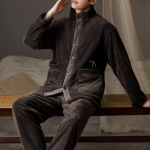 Pyjama Homme Cocooning Gris Veloute Luxe 2