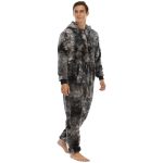 Pyjama Homme Grenouillere Gris Noir Cendre 2