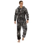 Pyjama Homme Grenouillere Gris Noir Cendre 4