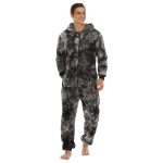 Pyjama Homme Grenouillere Gris Noir Cendre 6