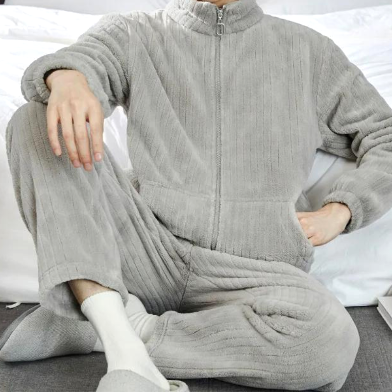 Pyjama Homme Pilou Polaire Zippe Savane 3