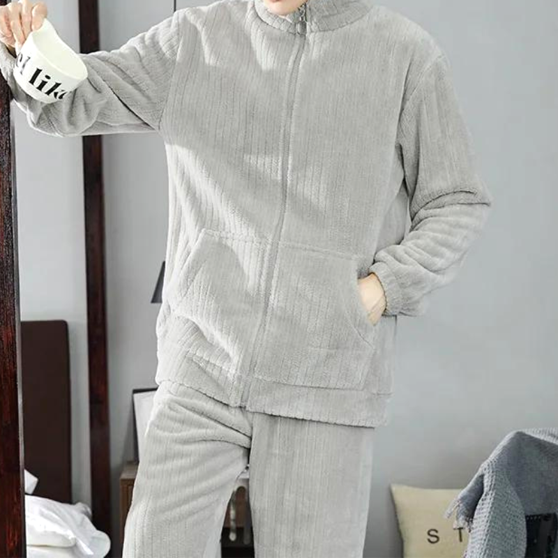 Pyjama Homme Pilou Polaire Zippe Savane 4