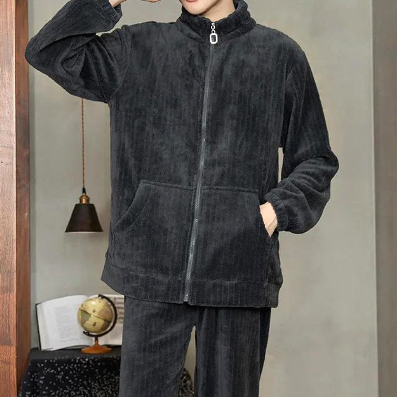 Pyjama Homme Pilou Polaire Zippe Savane