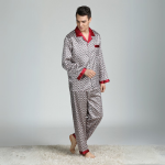 Pyjama Homme Satin Classe Motifs Ronds 2