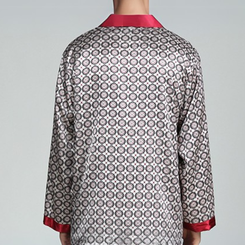 Pyjama Homme Satin Classe Motifs Ronds