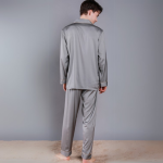 Pyjama Homme Satin Gris Argente Sanctuaire 2