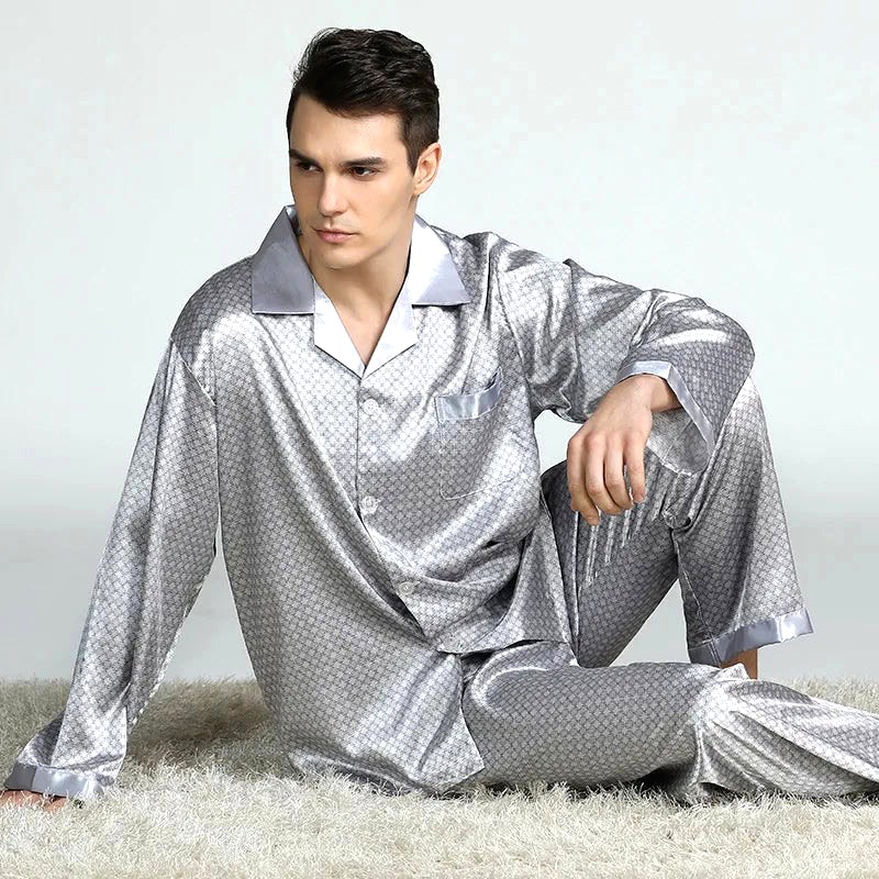Pyjama Homme Satin Luxe Ebene 3
