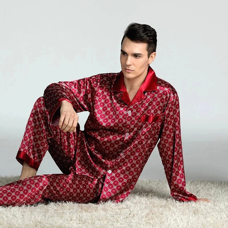 Pyjama Homme Satin Luxe Ebene 4