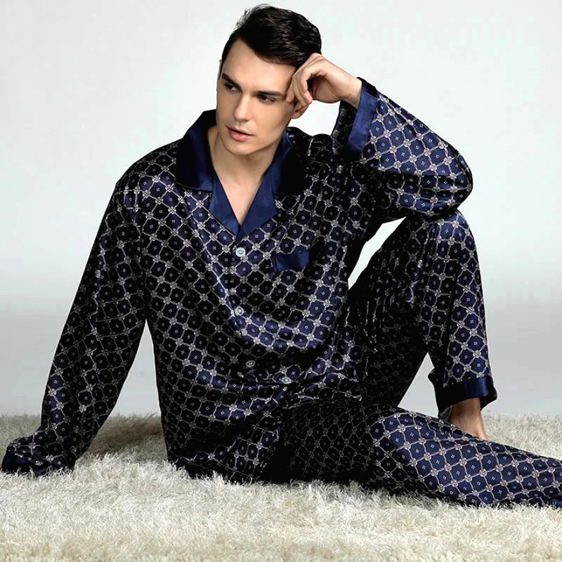 Pyjama Homme Satin Luxe Ebene 8