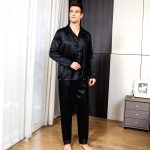 Pyjama Homme Satin Noir Minuit 2