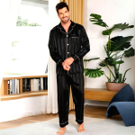 Pyjama Homme Satin Noir Minuit 5