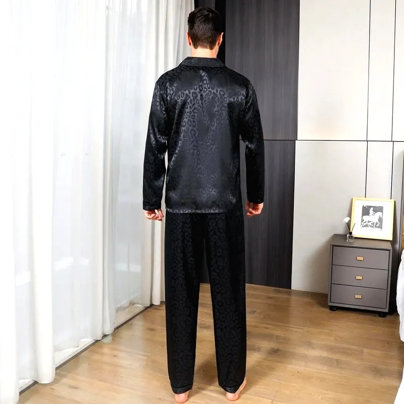 Pyjama Homme Satin Noir Minuit