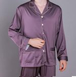 Pyjama Homme Satin Violet Doux Raffine